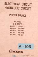 Amada Z-II Type, Press Brake, Electeical Circuit and Hydraulic Circuit Manual