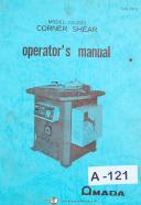 Amada CS-220, Corner Shear, Installation Operations and Maintenance Manual 1979