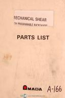 Amada M Series Mechanical Shear Parts List Manual Year (1984)