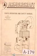 Armorcraft 10 and 22 Ton, Punch Press, Operators Instruction and Parts Manual
