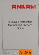 Anilam RB Scale Installation Manual and Owners Guide Year (1996)