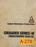Anilam Crusader Series M, Programming, Teaching Micro Processing Control Manual