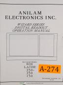 Anilam Electronics Wizrd Series, Digital Readout, Operations Manual Year (1993)