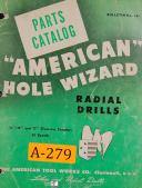 American Tool, " American Hole Wizard ", 13" 15" 17", Radial Drill, Parts Manual