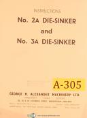 Alexander Machinery No. 2A & 3A, Die-Sinker EDM, Instructions Manual