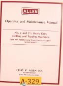 Allen No. 2 & 2 1/2, Drilling & Tapping, Operations & Maintenance Manual 1979