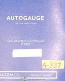 Automec Autogauge CNC 99, Backgauging System, Operations and Program Manual 1997