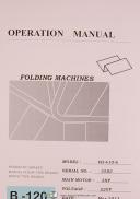 Birmingham VH-410-6, Folding Machine, Operations Manual Year (2013)