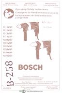Bosch 1011VSR, VSR, Drill, Owners Manual Year (2004)