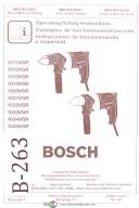 Bosch 1011VSR - 1014VSR, 1030VSR - 1035VSR, Operating and Safety Manual Yr. 2000
