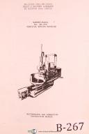 Barnes Kadia Hone No. SH-350, Verical Honing, Operations & Service Manual 1987