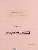 Bridgeport Series I or II, Retrofit Kit, CNC Milling Install Instructions Manual