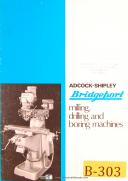 Bridgeport Adcock-Shipley Mill Drill Boring Machine Facts & Featrues Manual 1972