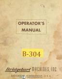 Bridgeport Milling Machine, Operations & Parts Lists Manual Year (1948)