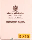 Baron Blakeslee DP6-3030, Degreaer Instructions Manual Year (1975)