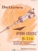 Bellows Valvair Hydro Checks, Series B131 BGF-5B, Operations & Parts Manual 1989