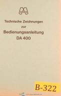Monforts DA 400, Tech Zeichnungen zur Bedienungsanleitung German Manual 1965