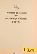 Monforts FAR-25, Technische Zeichnungen zur Bedienungsanleitung Manual Year 1966