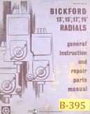 Bickford Giddings, 13" 15" 17" & 19", Radial Drills, Instructions & Parts Manual