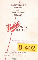Buffalo No. 18, Drills, Maintenance & Spar Parts List Manual Year (1957)