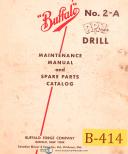 Buffalo No. 2-A, RPMster Drilll, Maintenance & Spare Parts List Manual Year 1951