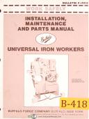 Buffalo Universal Iron Workers 1976 & Up, Install Maintenance & Parts Manual