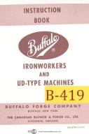 Buffalo UD-Type & Ironworkers Instruction Manual Year (1980)