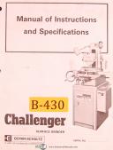 Boyar Schultz H612, Surface Grinder, Instructions & Specifications Manual 1973