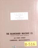 Blanchard No. 27-48 & No. 32-60, Surface Grinders Parts and Operators Manual
