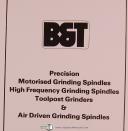 BMP Precision Grinding Spindles Reference Manual
