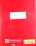 Boyar Schultz MSB Series 3A818, Grinder, Operations Schematics Parts Manual 1973