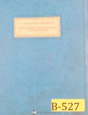 Boyar Schultz 6 x 18, Hydraulic Surface Grinder, Operations Manual Year (1959)