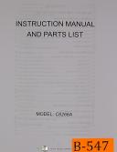 Birmingham Import C6266A, Lathe, Instructions and Parts List Manual