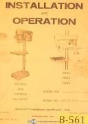 Beckett Harcum, C25 Drill Press & Brake, Installation and Operations Manual