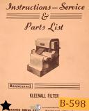 Barnesdril-Barnes Drill-Barnes Drill Barnesdril Kleenal Filter, Wiring Service and Parts Manual 1956-Fabric-Magnetic-Tank Type-01
