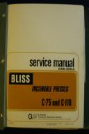 Bliss C-75 and C-110 Service Manual. Install, Operation