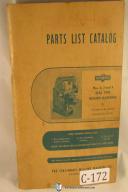 Cincinnati #2, 3 & 4 Dial Type Milling Machines Parts List Manual
