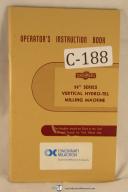 Cincinnati Operator's Instruct 28" Series Vert. HydroTel Milling Machine Manual