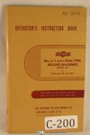 Cincinnati Operator's Instruct. 2,3 & 4 Dial Type Milling Machine Manual