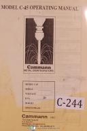 Cammann Operators Instruction C-45 Metal Disintegrator Manual
