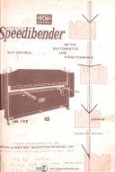 Chicago Dries & Drump, SBA104 Hydraulic Bending Machine Operation & Parts Manual