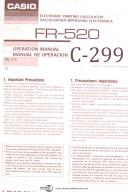 Casio FR-520 DPS, Electronic Printing Calculator, Operation Manual
