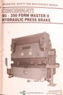 Cincinnati Form Master II, 90-350, Press Brakes, Training and Operations Manual