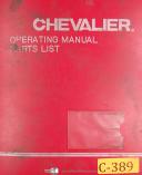 Chevalier 12/16ADII, Grinder, Operations Maintenance and Parts Manual Year 1994