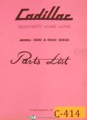 Cadillac 3200 & 4000 Series, Lathe, Parts List Manual Year (1978)