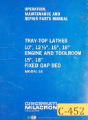 Cincinnati Milacron, LE Engine & Traytop Lathes, Operations Maint & Parts Manual
