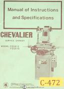 Chevalier FSG612, FSG618 Surface Grinder, Instructions Parts and Specs Manual