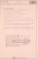 Ceruti ABC 75, ABC75S Boring Machine Install Operations Maint. Parts Manual 1964