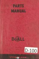 DoAll Automatic Power Saw Parts List Model C-58 Machine Manual