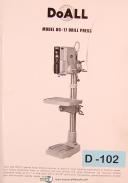 DoAll Model DG-17, Drill Press, Operations & Parts Manual